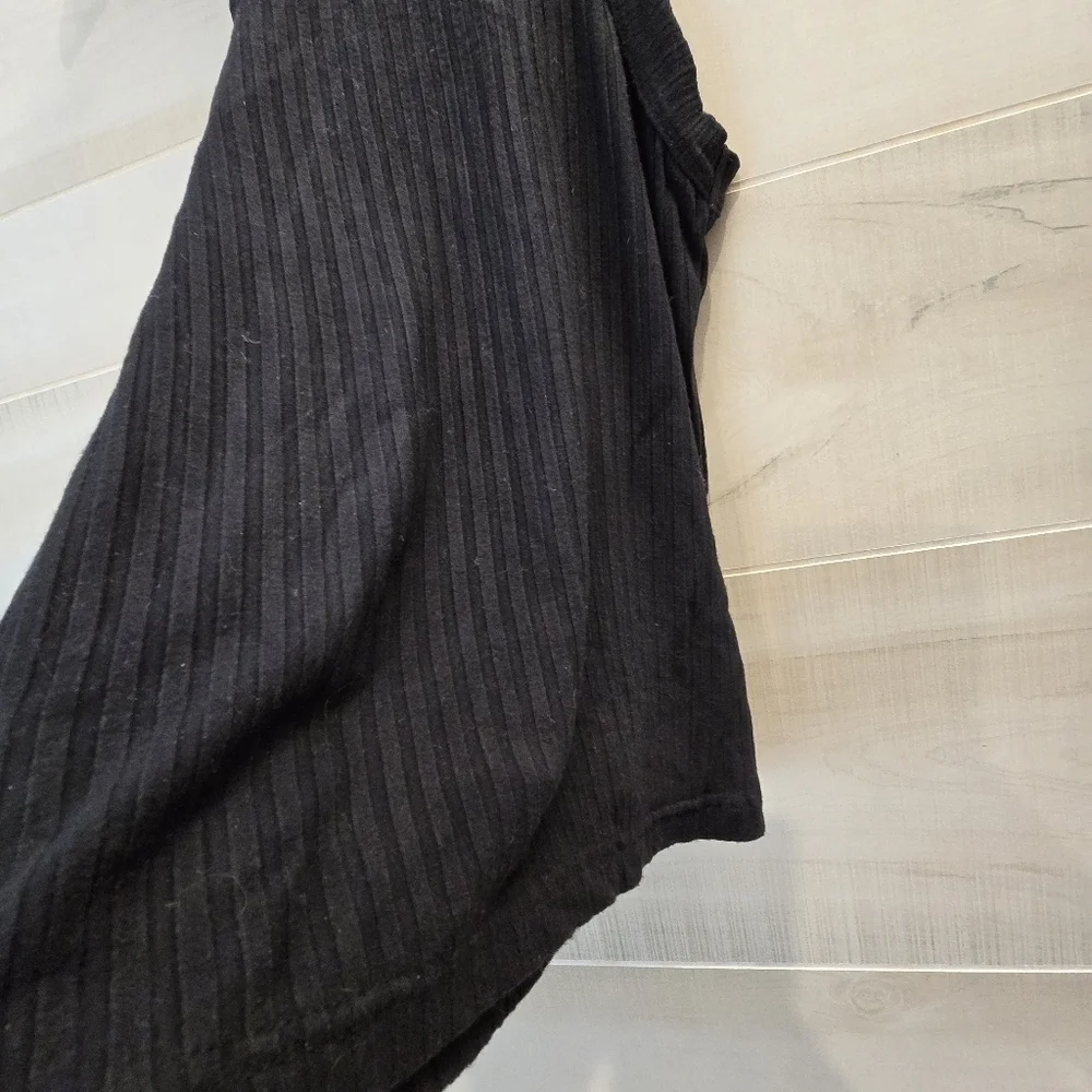 {XS} Free People Movement "Blissed Out" Ribbed Racerback Tank Top Black - Picture 3 of 8